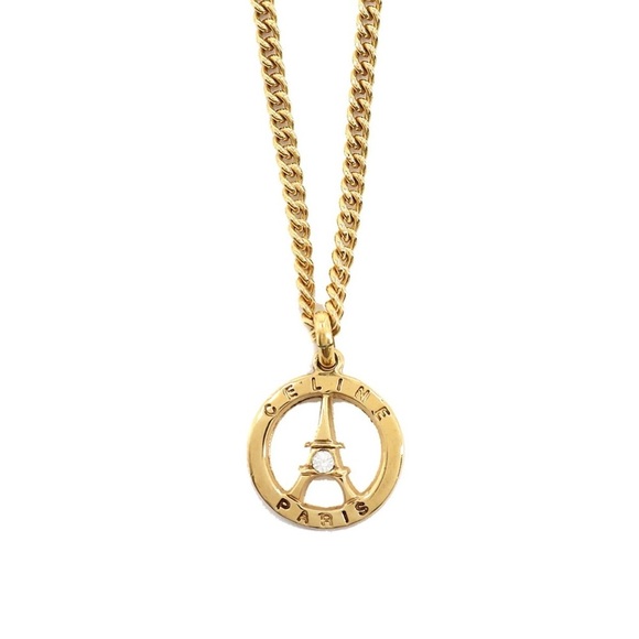 CELINE Eiffel Tower Pendant Necklace - Picture 1 of 8